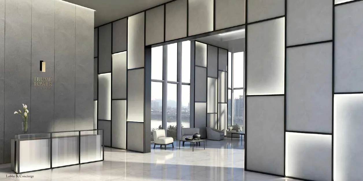 Trump Tower Kolkata double-height lobby and concierge